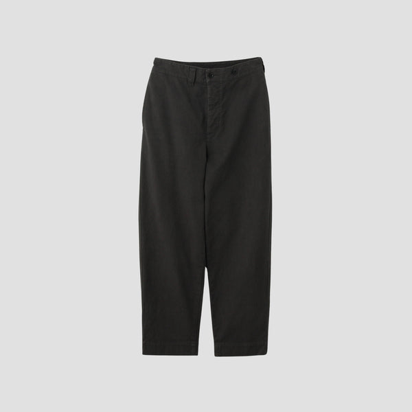 UNEVEN COTTON CANVAS TROUSERS