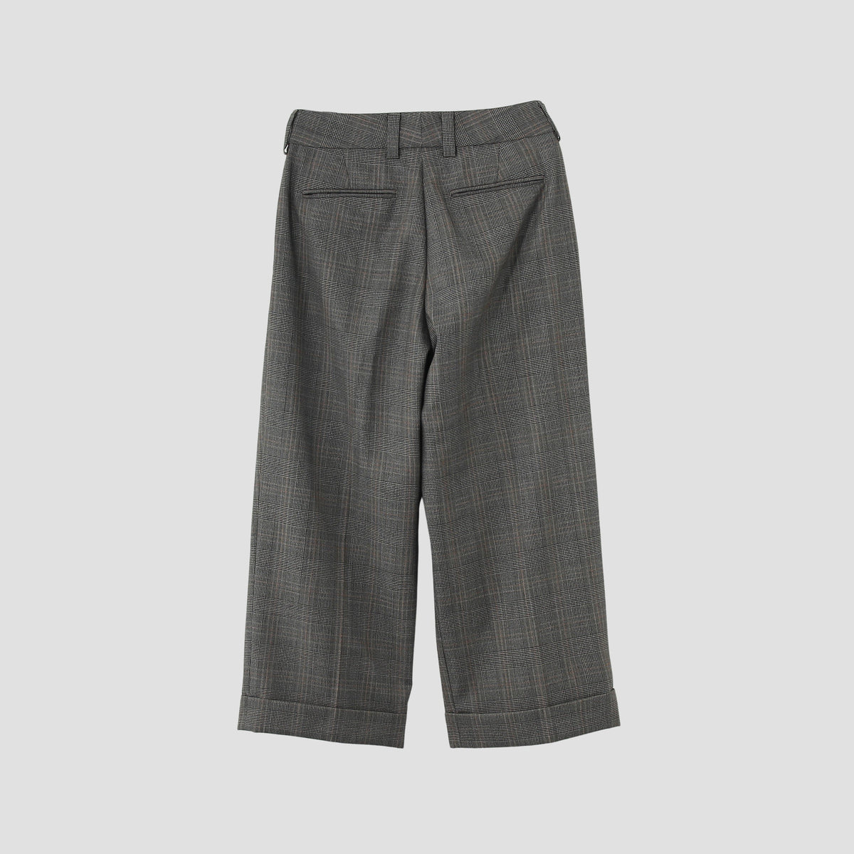 OVERCHECK WOOL TROUSERS