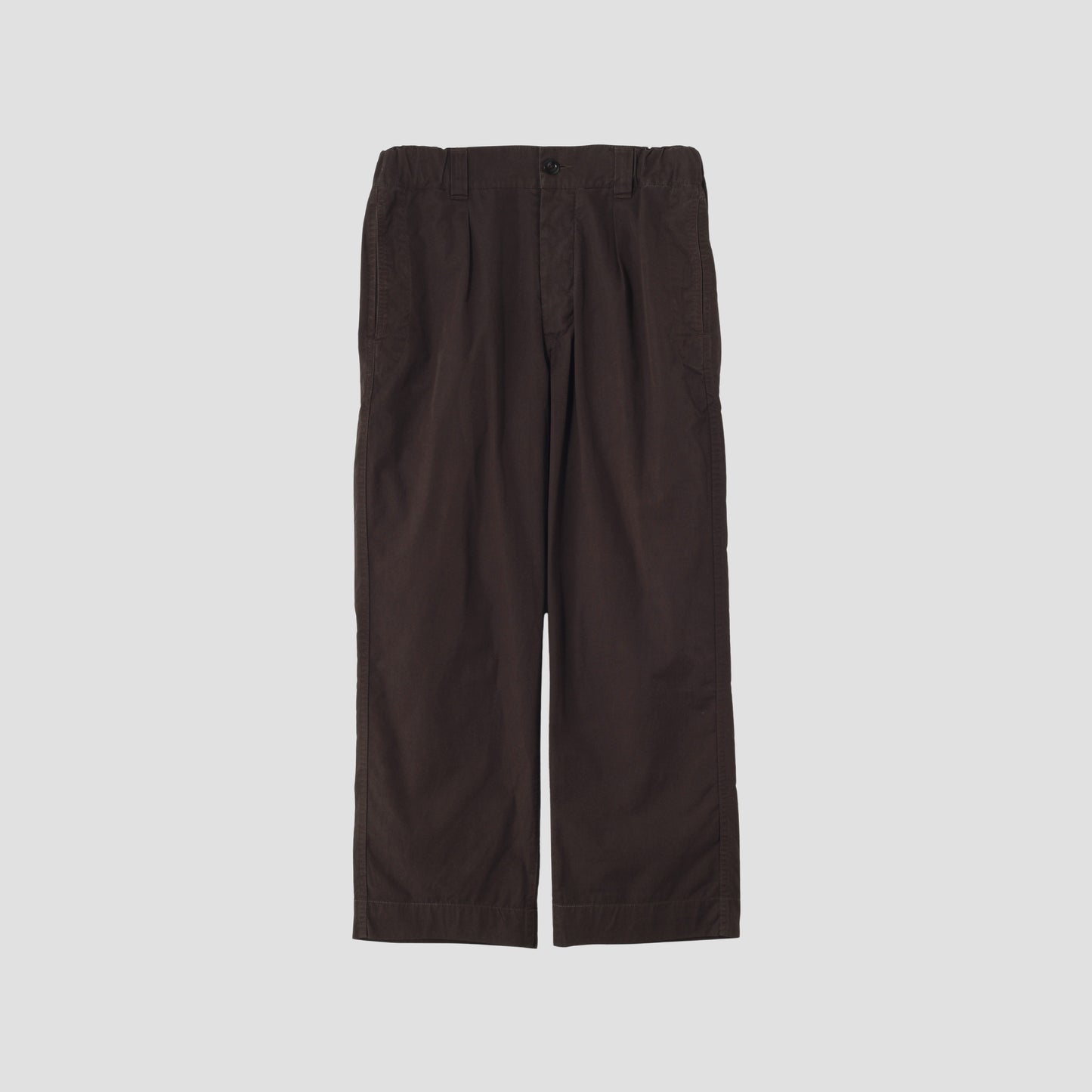 FINE COMPACT COTTON POPLIN TROUSERS