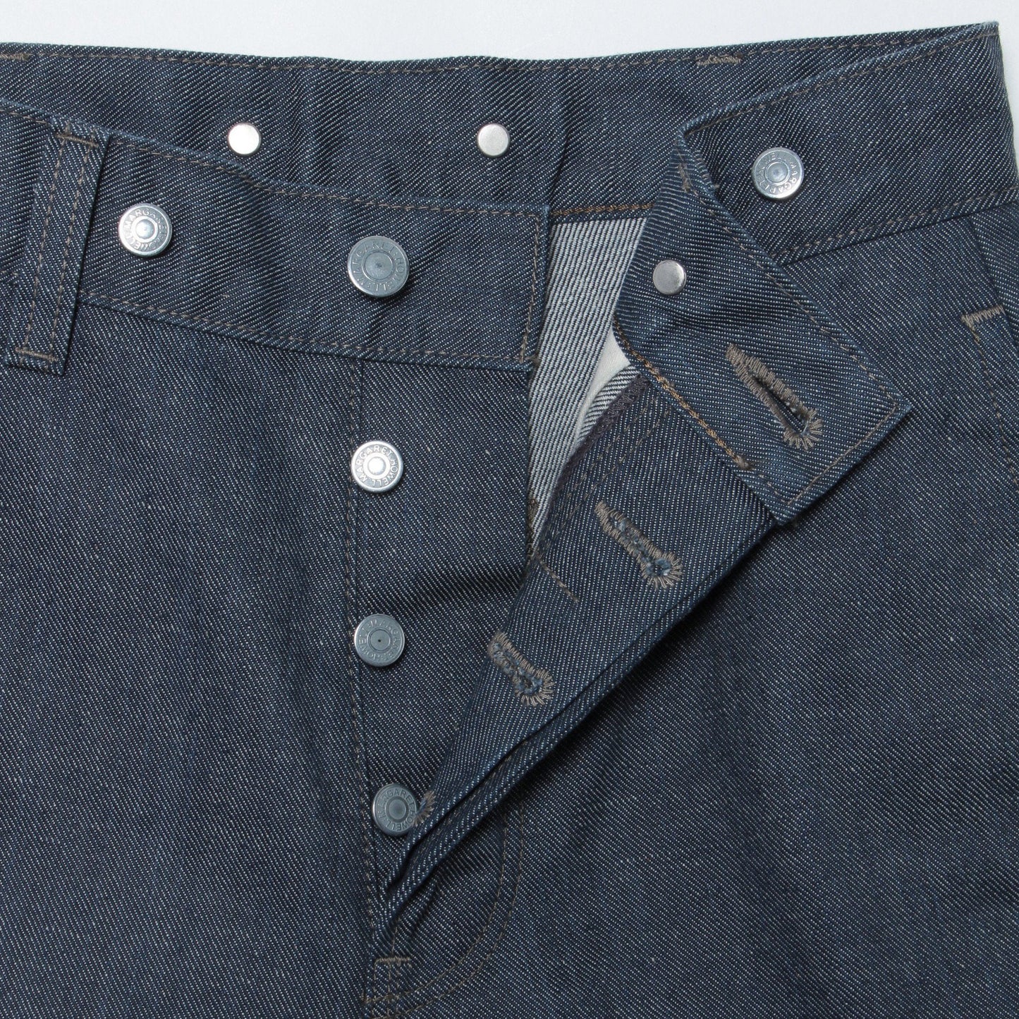 GREY CAST DENIM TROUSERS
