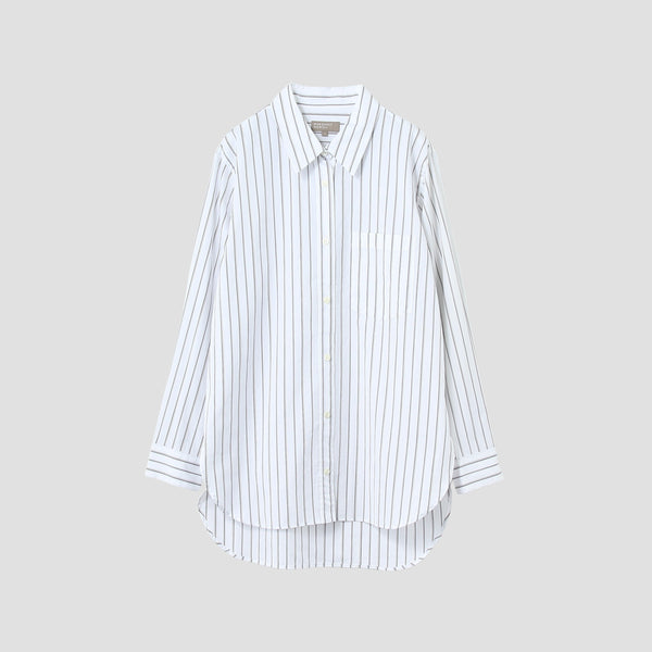 TRIPLE STRIPE COTTON POPLIN SHIRT