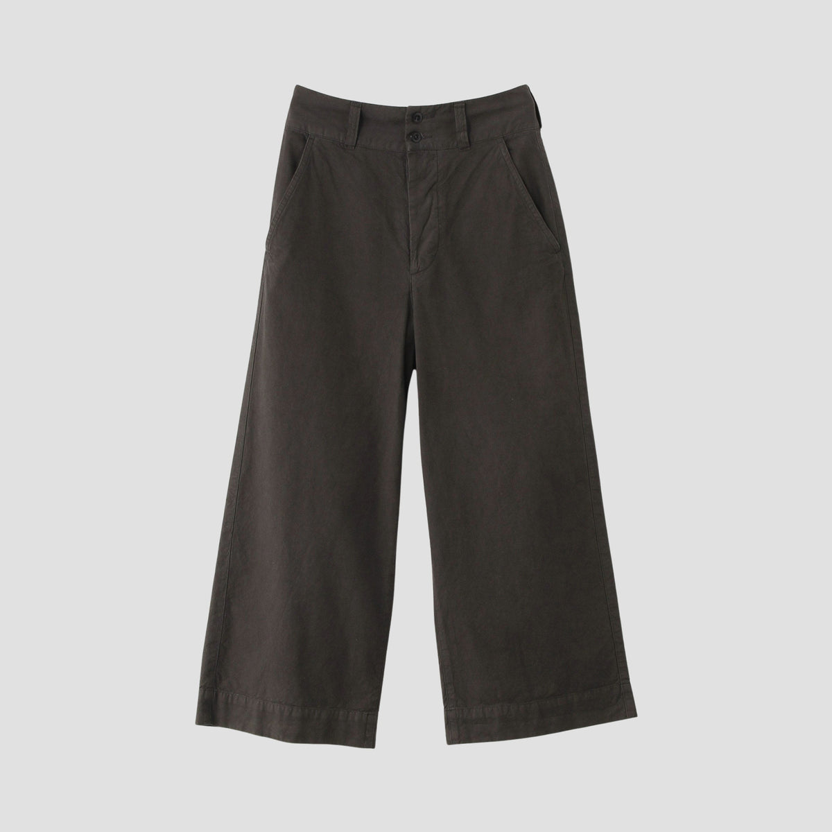 BRUSHED DRY COTTON CANVAS TROUSERS