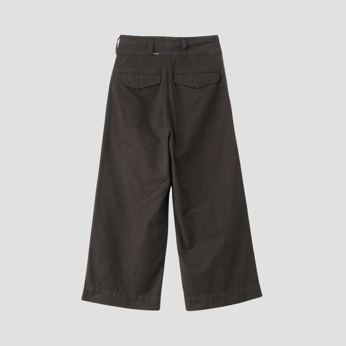 BRUSHED DRY COTTON CANVAS TROUSERS