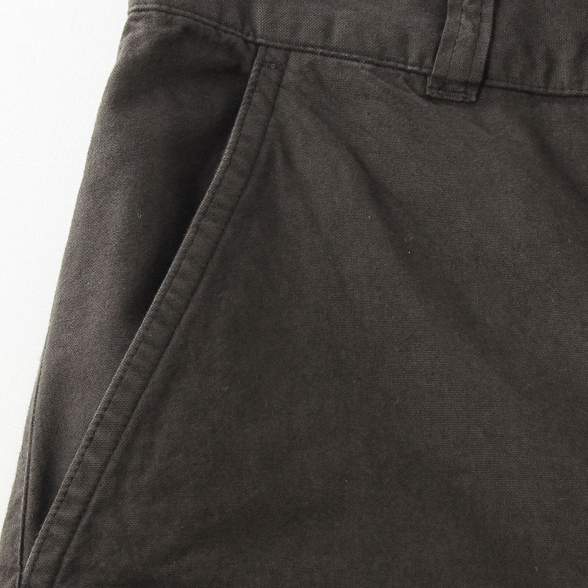 BRUSHED DRY COTTON CANVAS TROUSERS