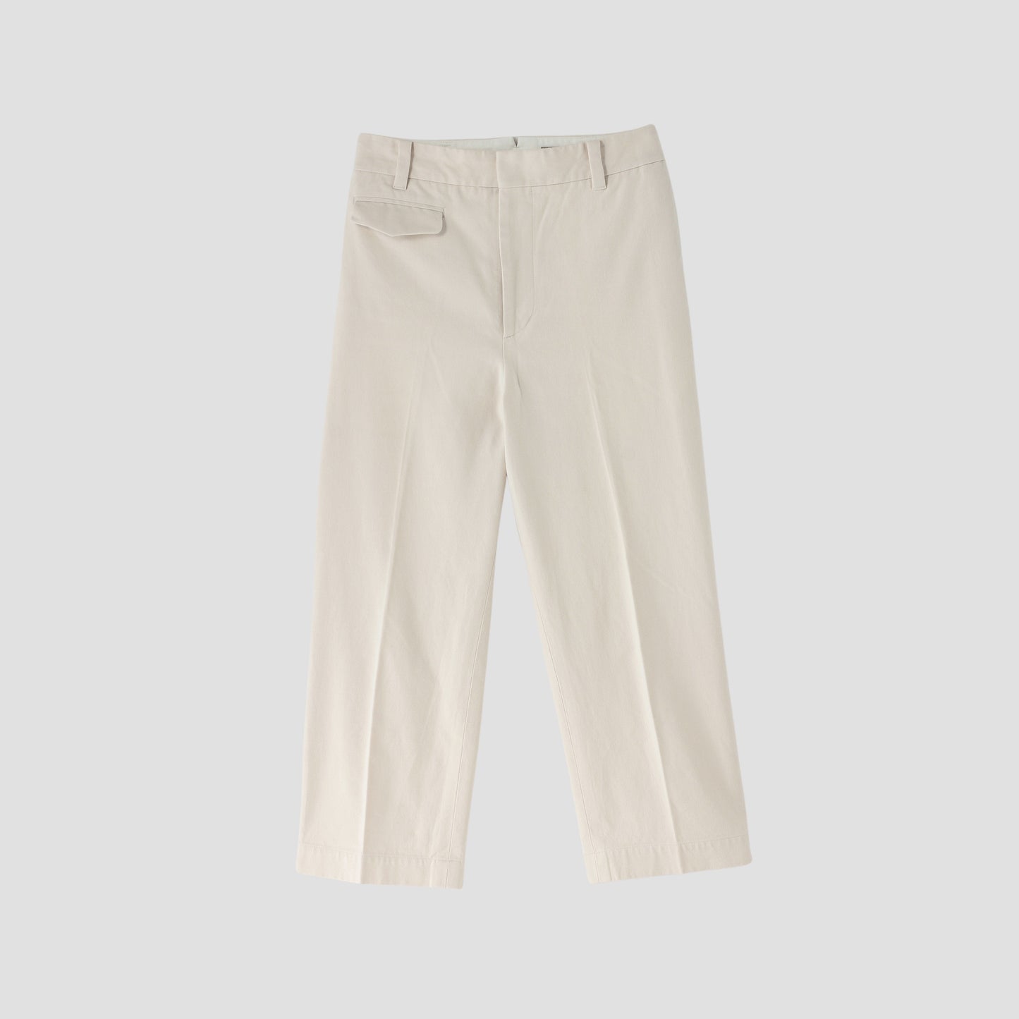 WASHED COTTON TWILL TROUSERS