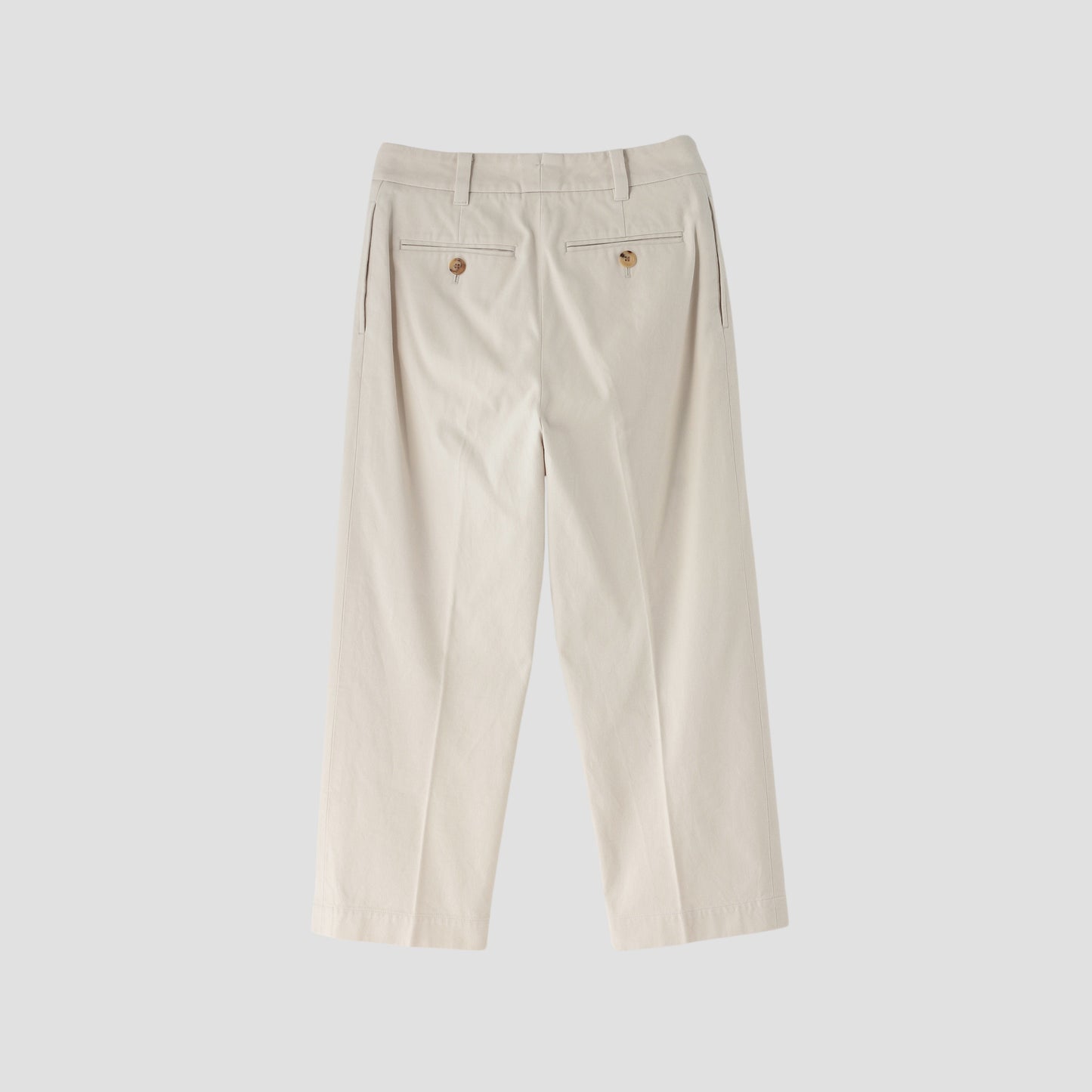 WASHED COTTON TWILL TROUSERS
