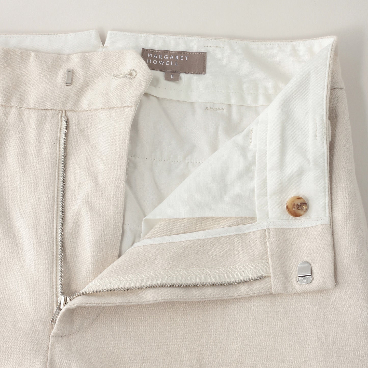 WASHED COTTON TWILL TROUSERS