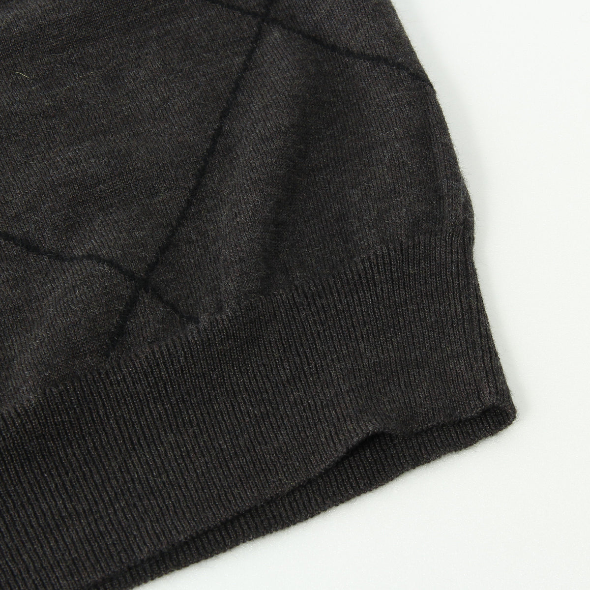 WOOL LINEN ARGYLE KNIT