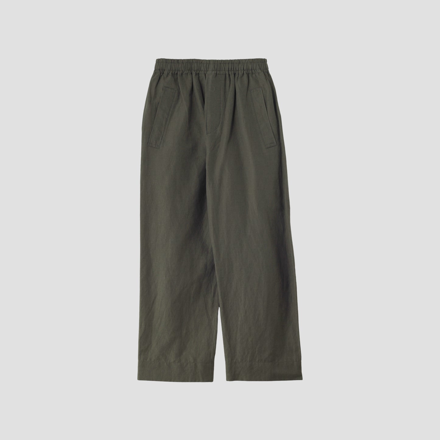 YARN DYED WOOL LINEN TROUSERS