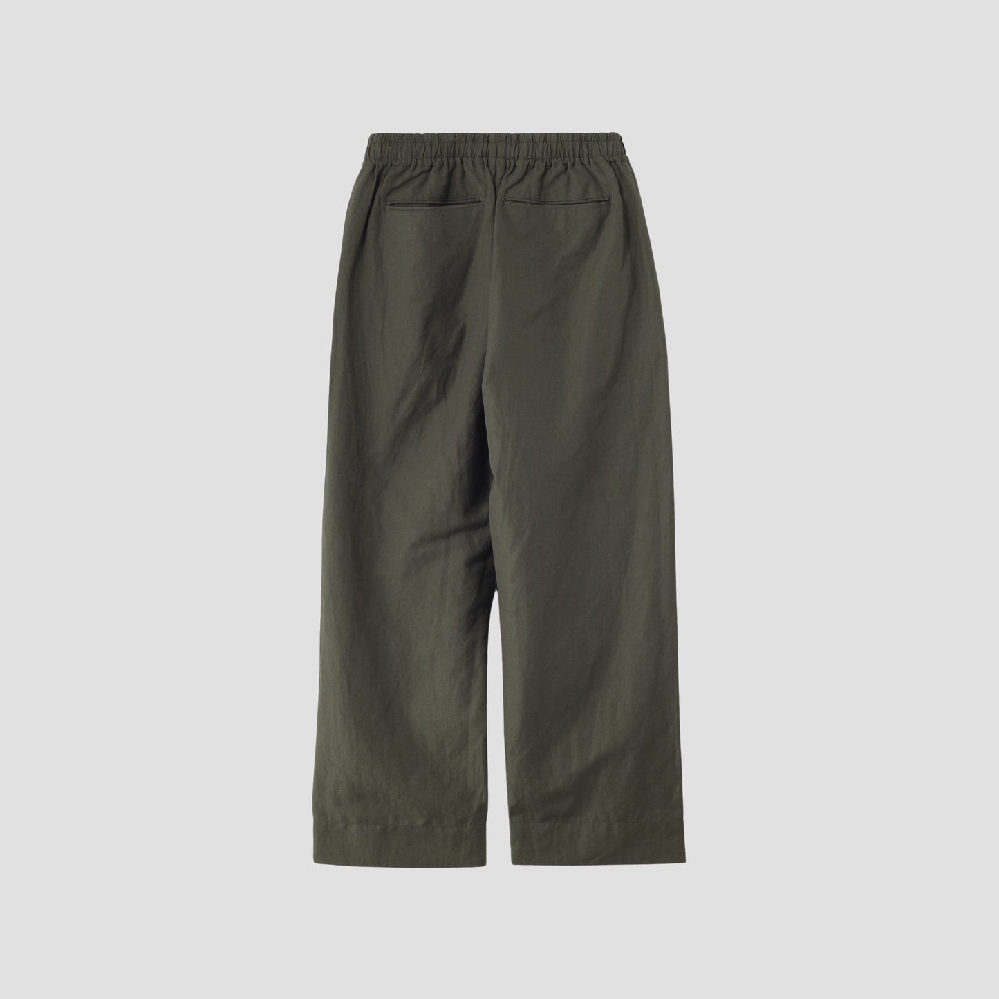 YARN DYED WOOL LINEN TROUSERS