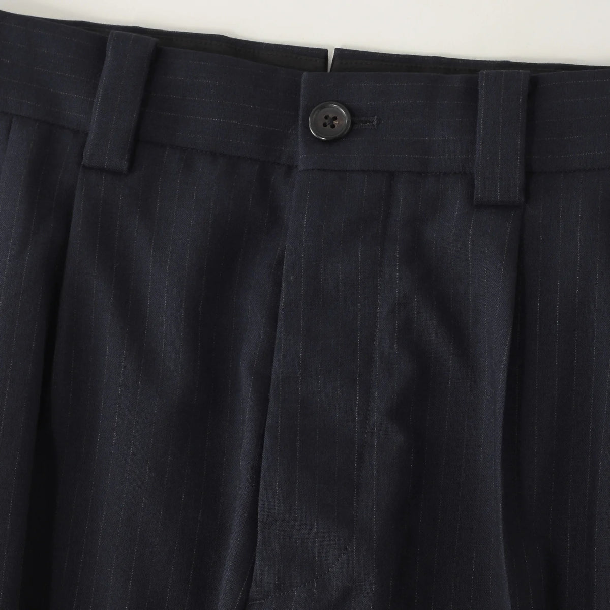 FINE CHALK STRIPE WOOL TROUSERS