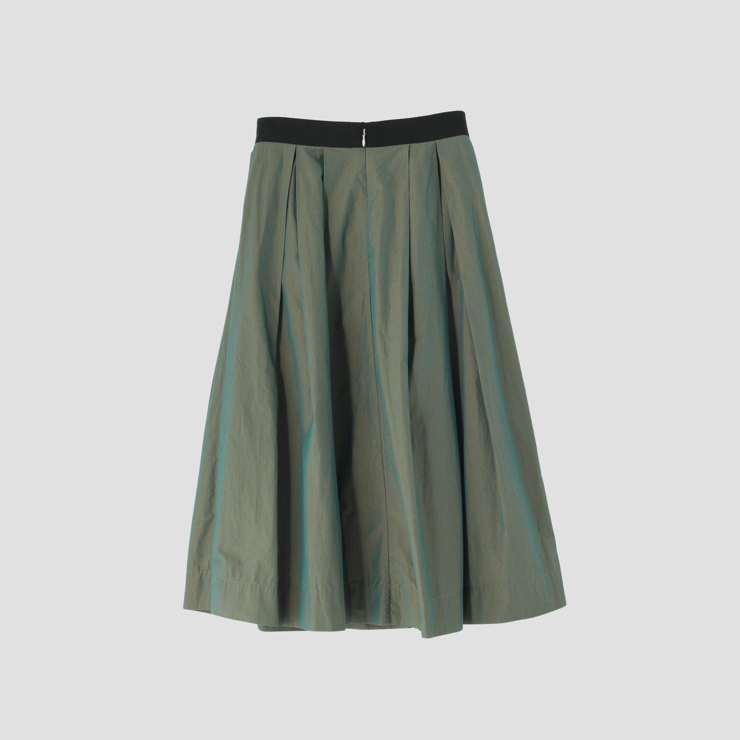 YARN DYED COTTON POPLIN SKIRT