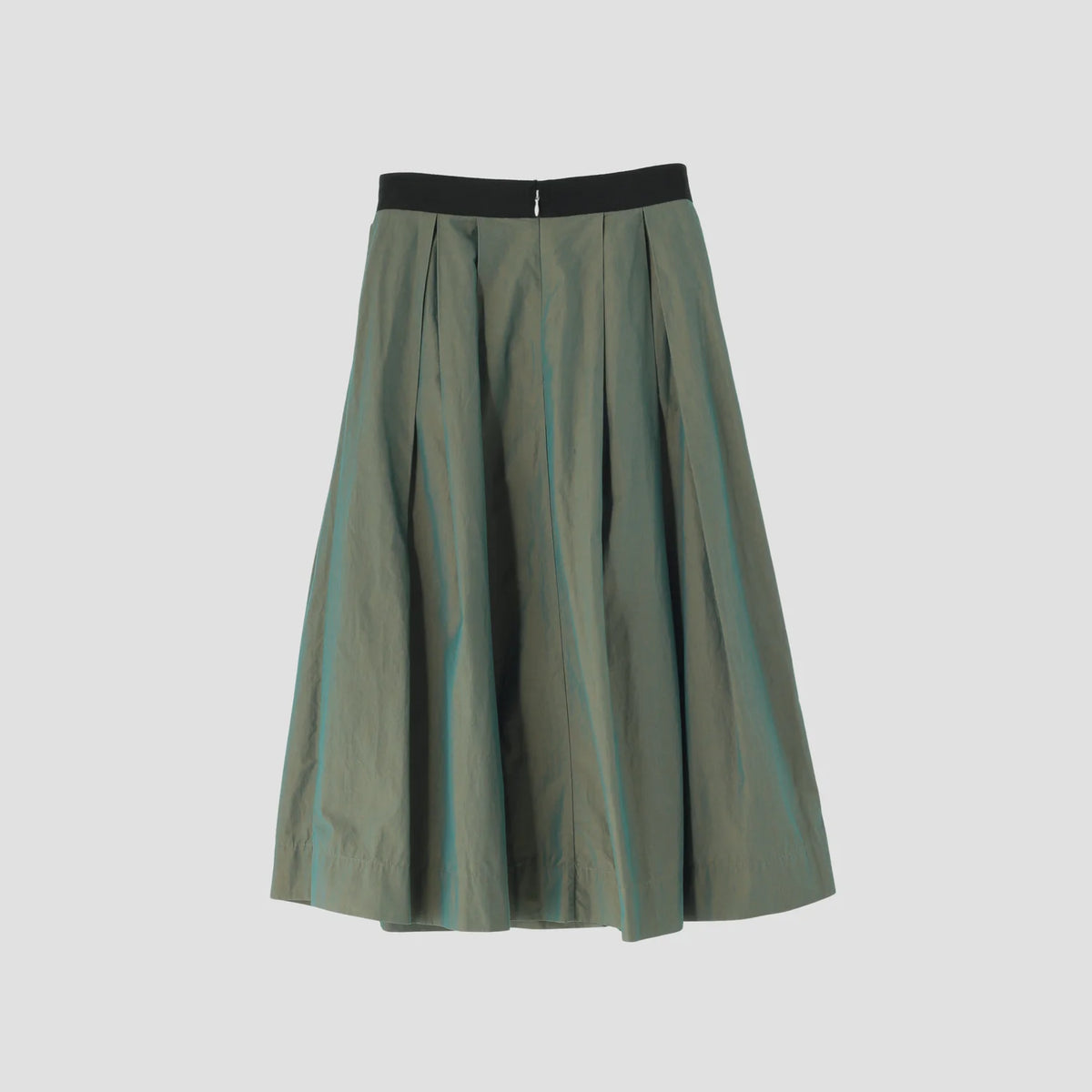 YARN DYED COTTON POPLIN SKIRT
