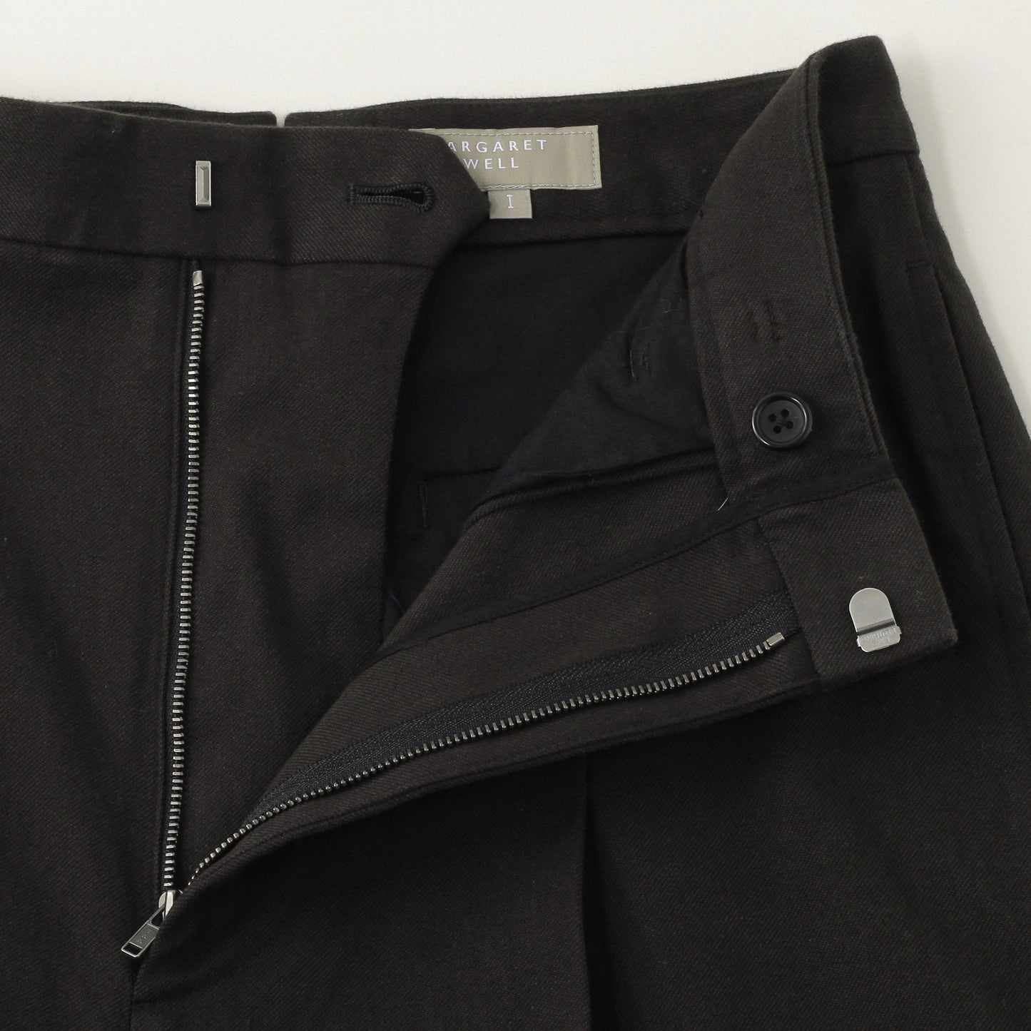 WASHED COTTON TWILL TROUSERS