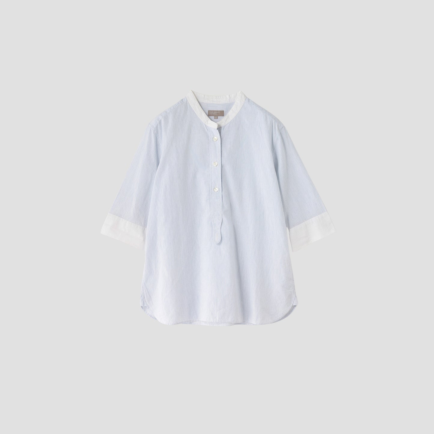 FINE STRIPE COTTON LINEN SHIRT
