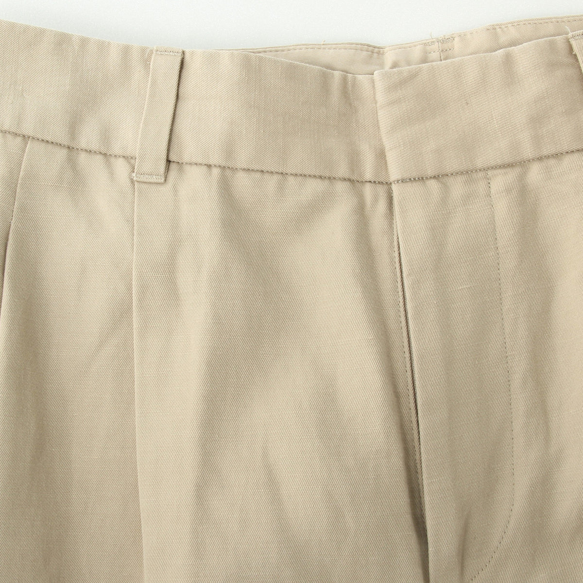 COTTON LINEN TWILL TROUSERS