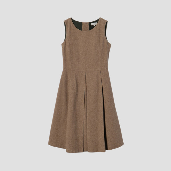 WOOL LINEN TWEED DRESS
