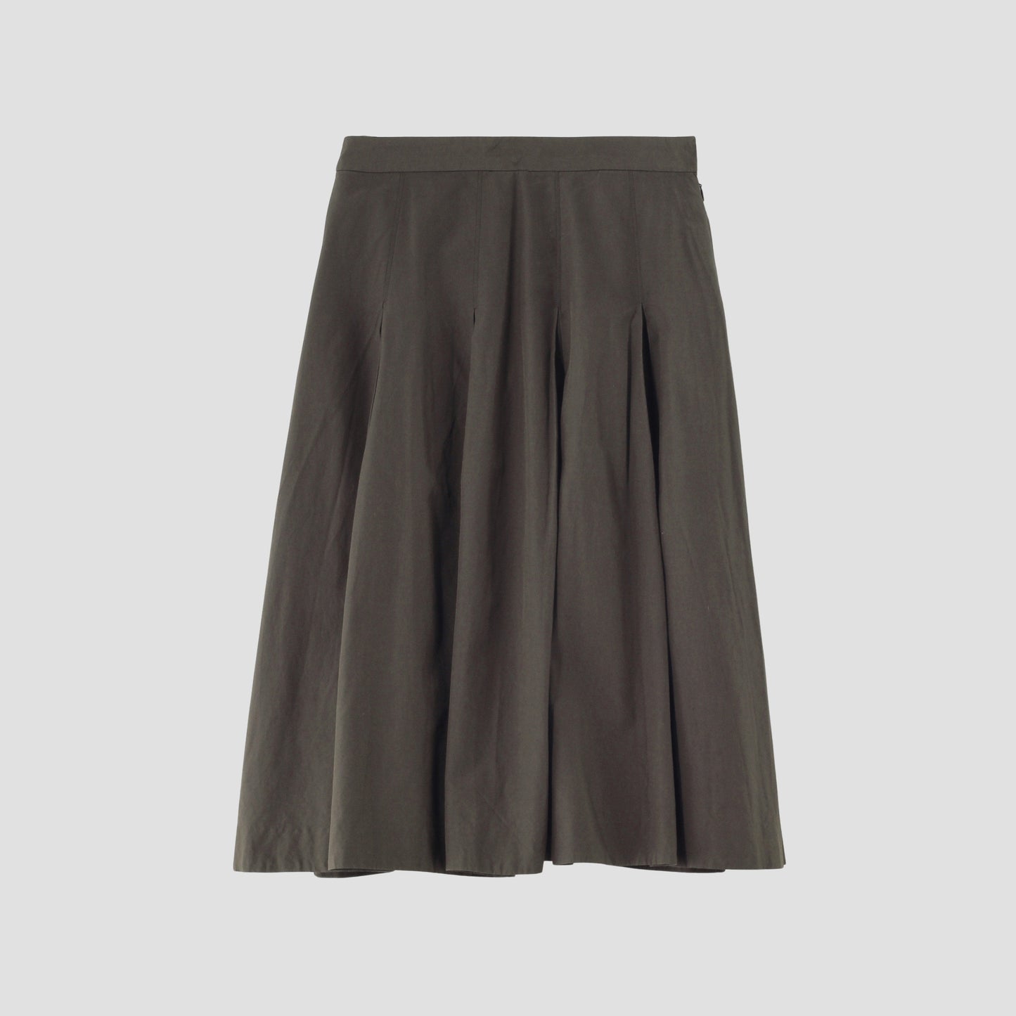 SILK COTTON POPLIN SKIRT
