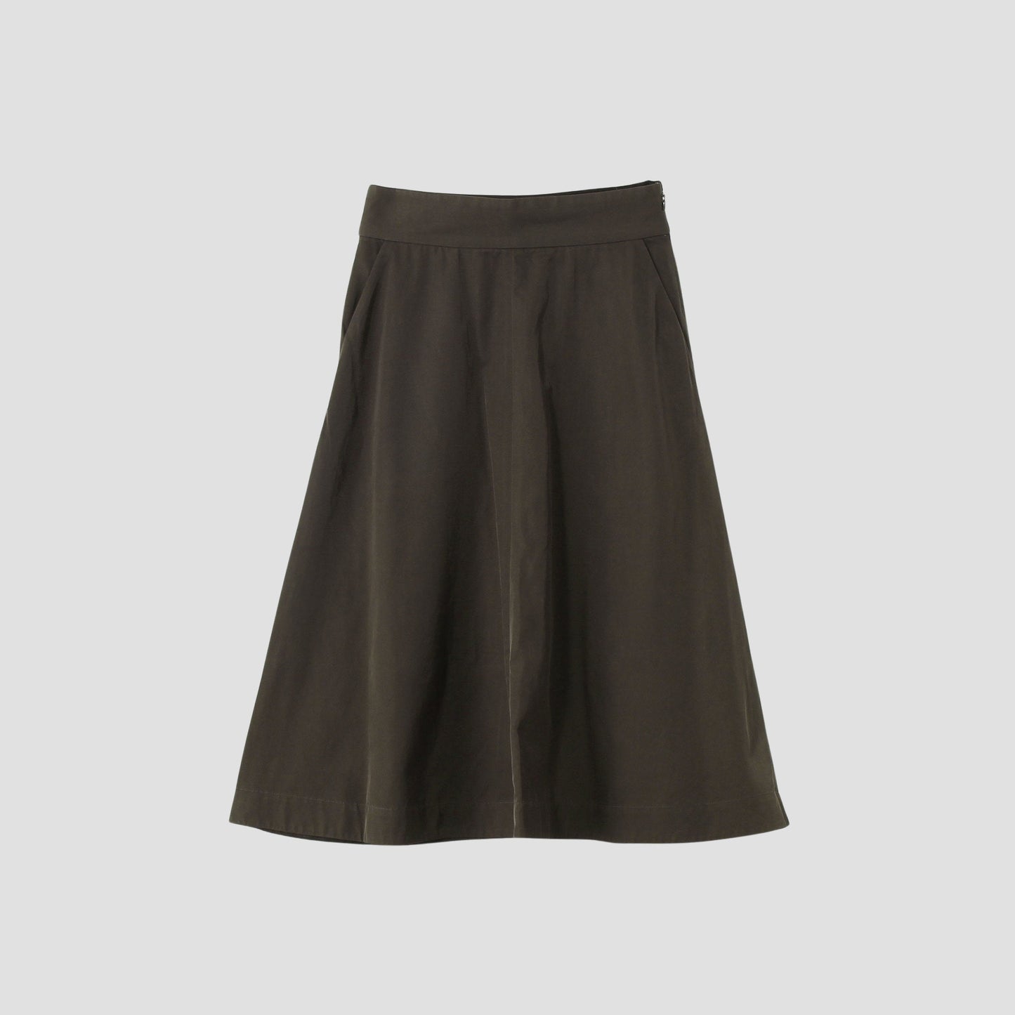 GLAZED COTTON CUPRA SKIRT