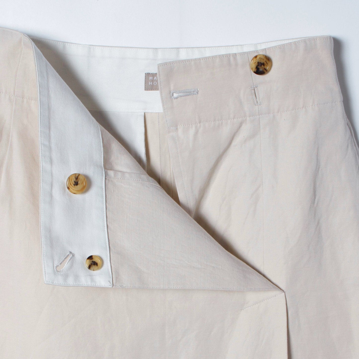 COTTON LINEN TWILL SKIRT
