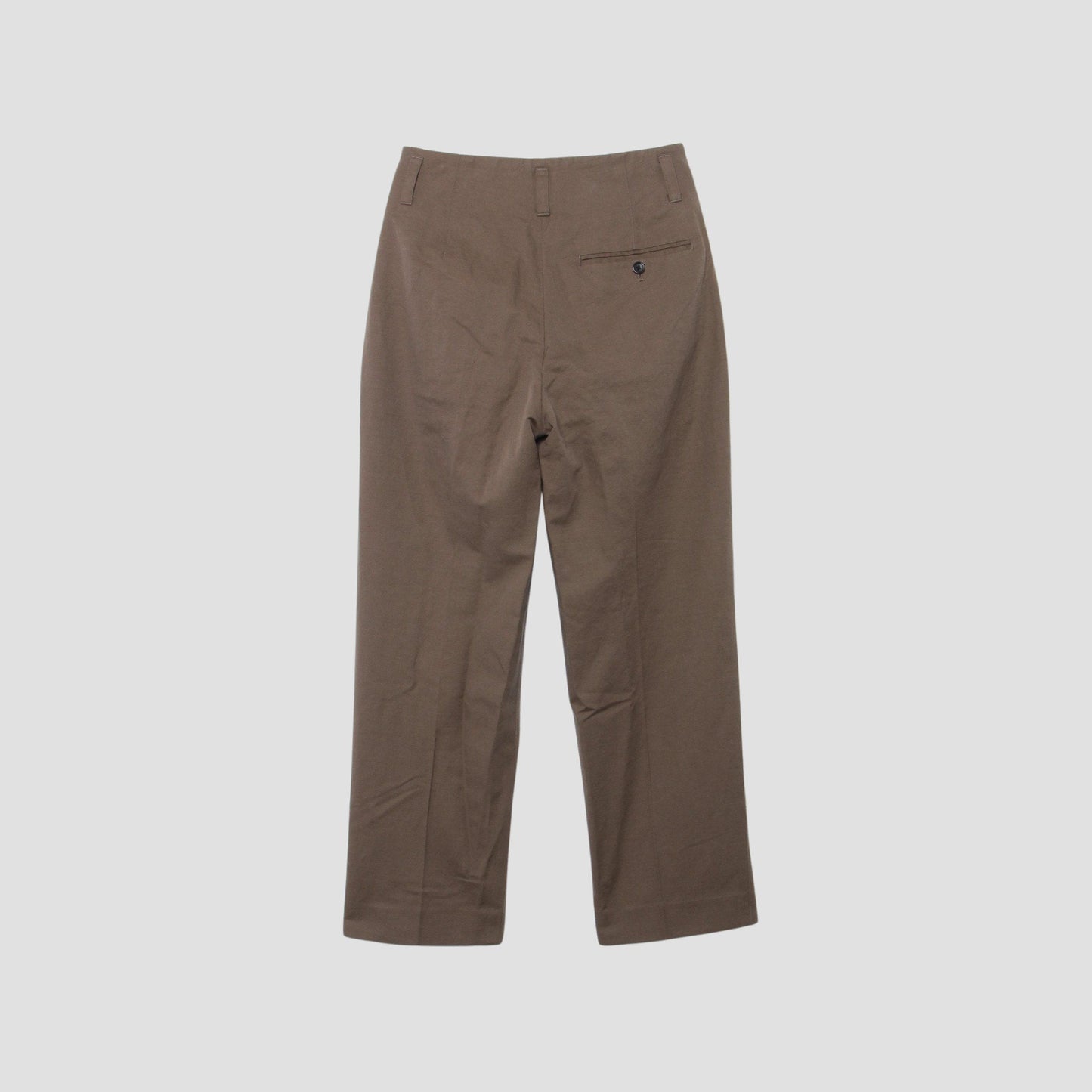 LINEN COTTON TWILL TROUSERS