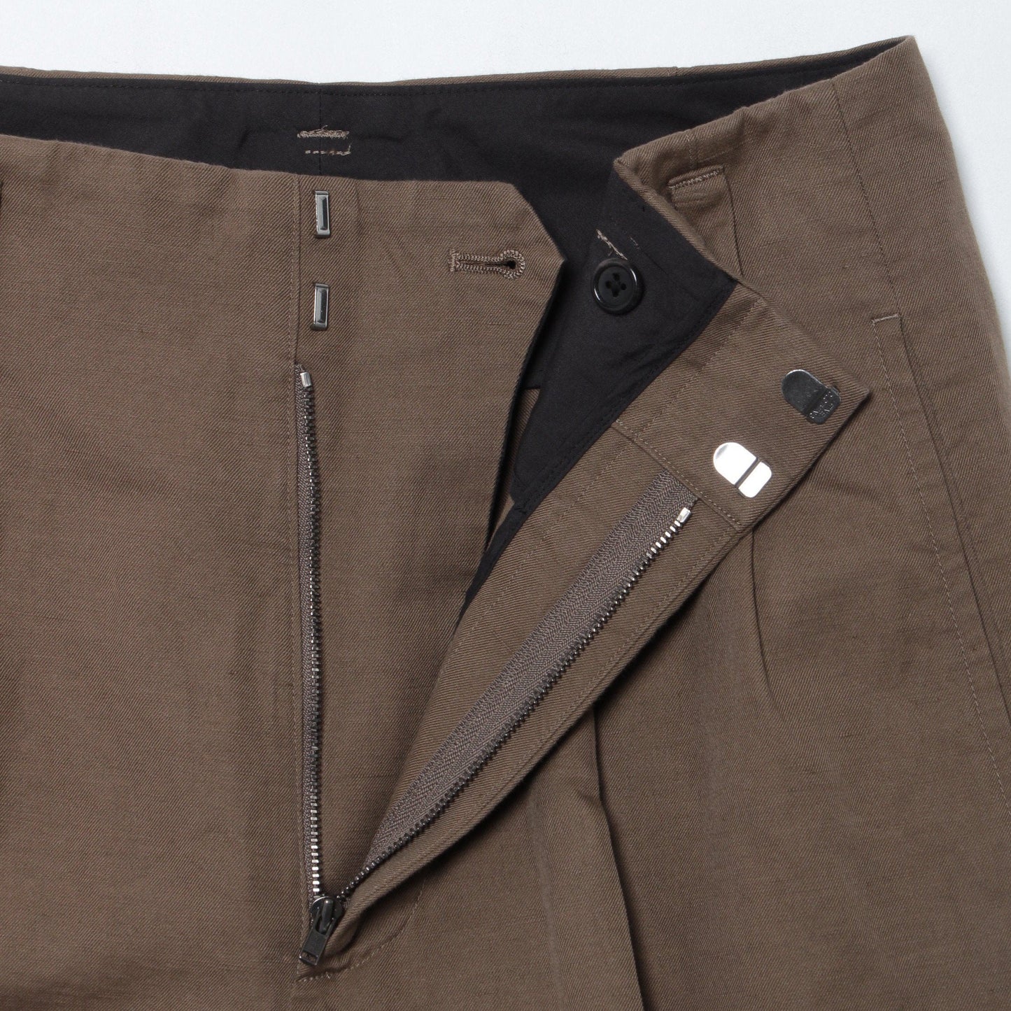 LINEN COTTON TWILL TROUSERS
