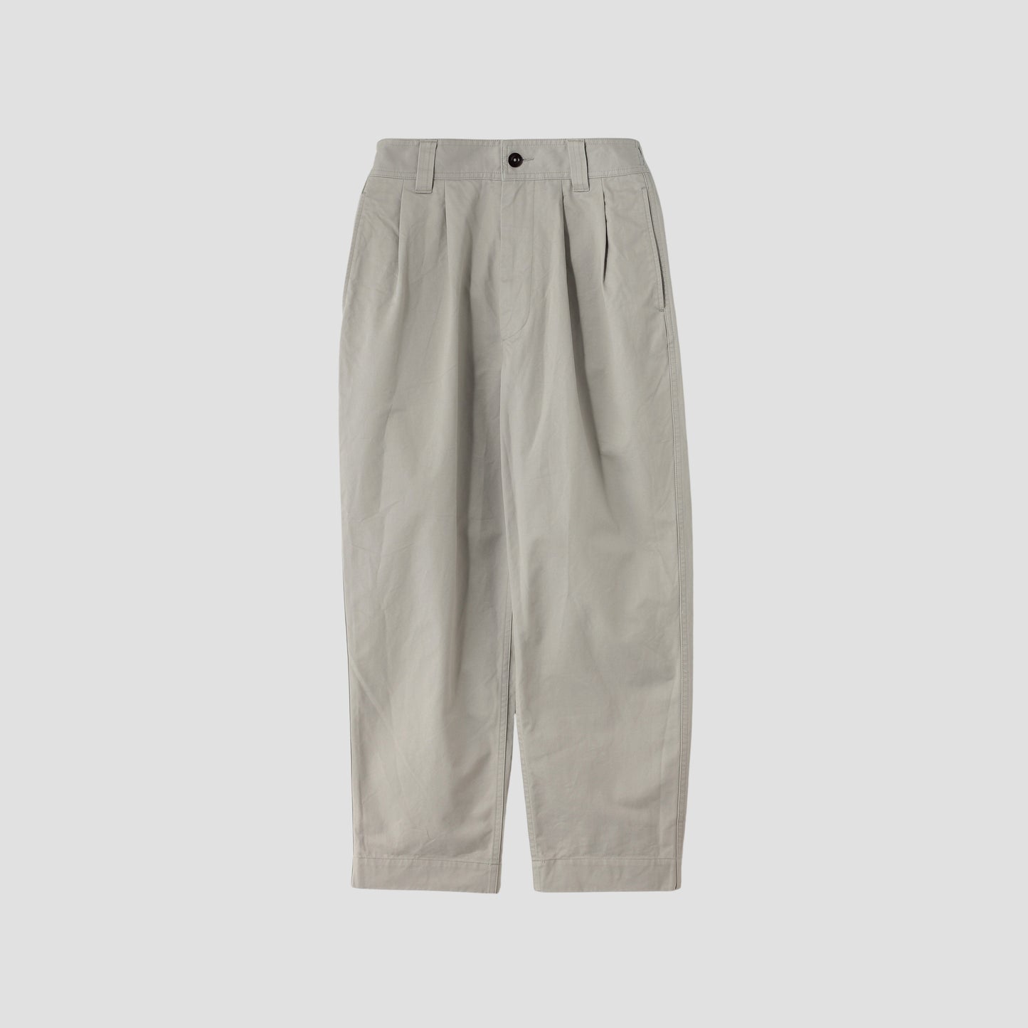 WASHED COMPACT COTTON TROUSERS