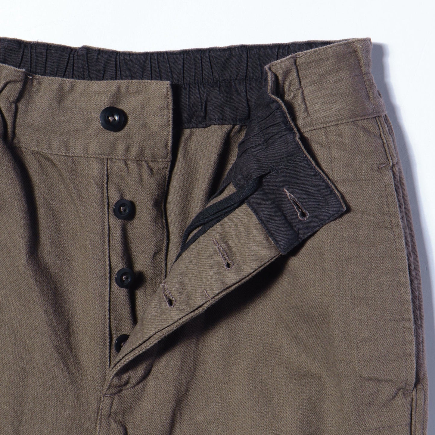 WORN COTTON DRILL TROUSERS