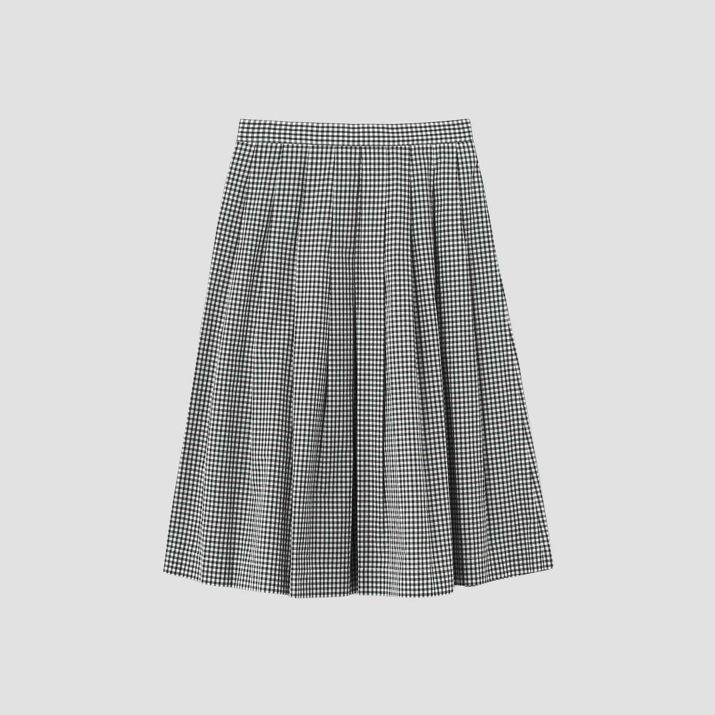 DRY GINGHAMCHECK COTTON SKIRT