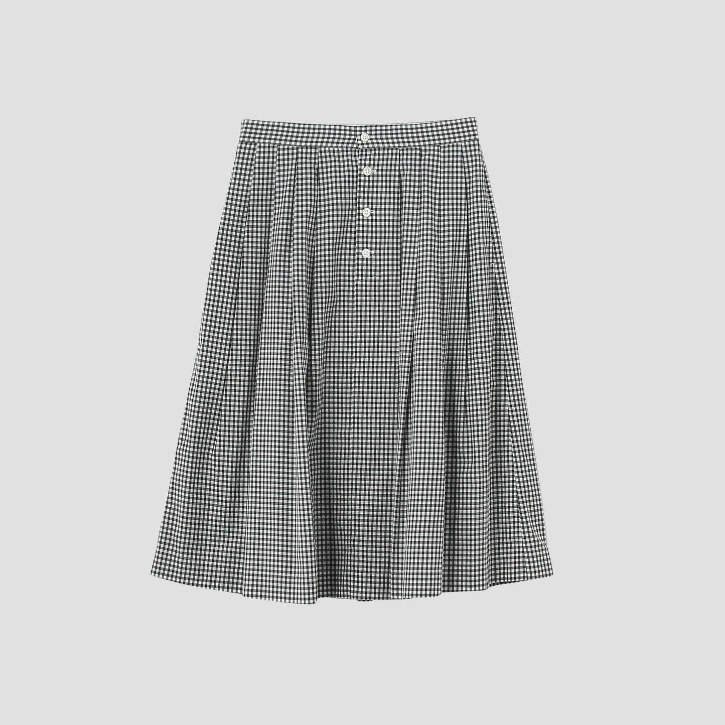 DRY GINGHAMCHECK COTTON SKIRT