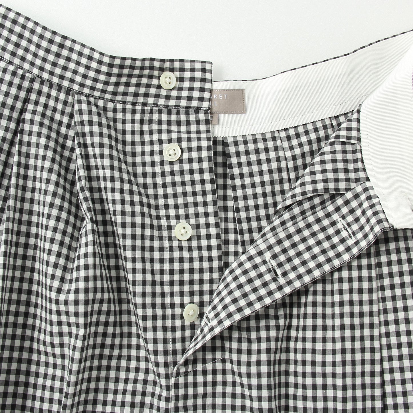 DRY GINGHAMCHECK COTTON SKIRT