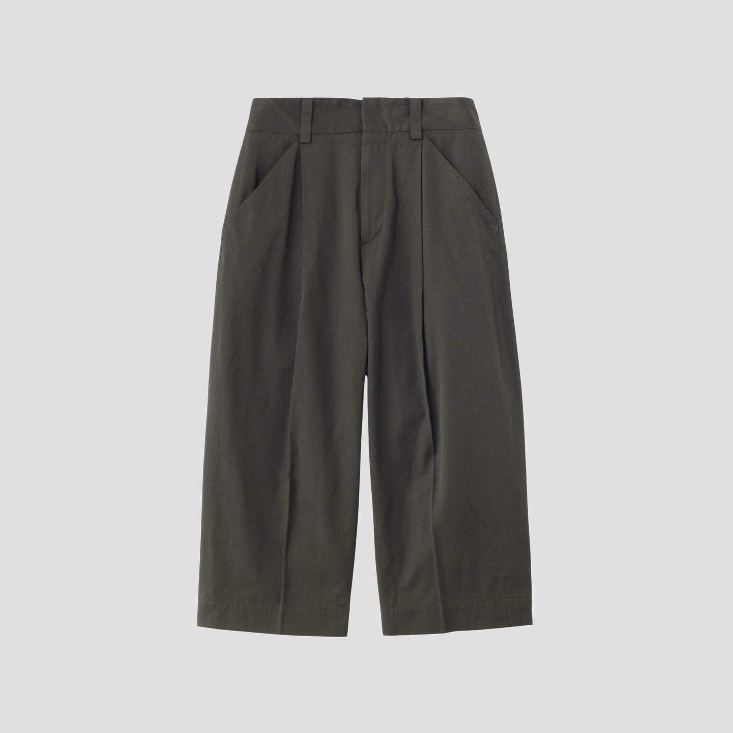 DENSE FINE COTTON TWILL TROUSERS