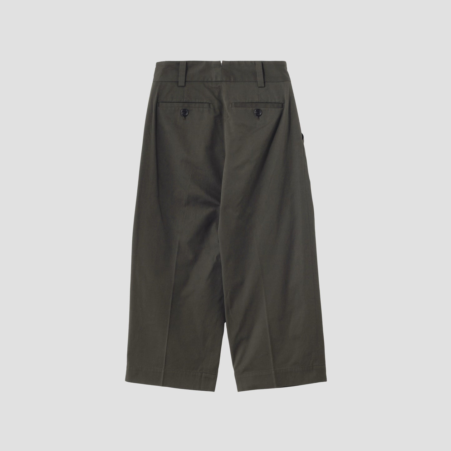 DENSE FINE COTTON TWILL TROUSERS
