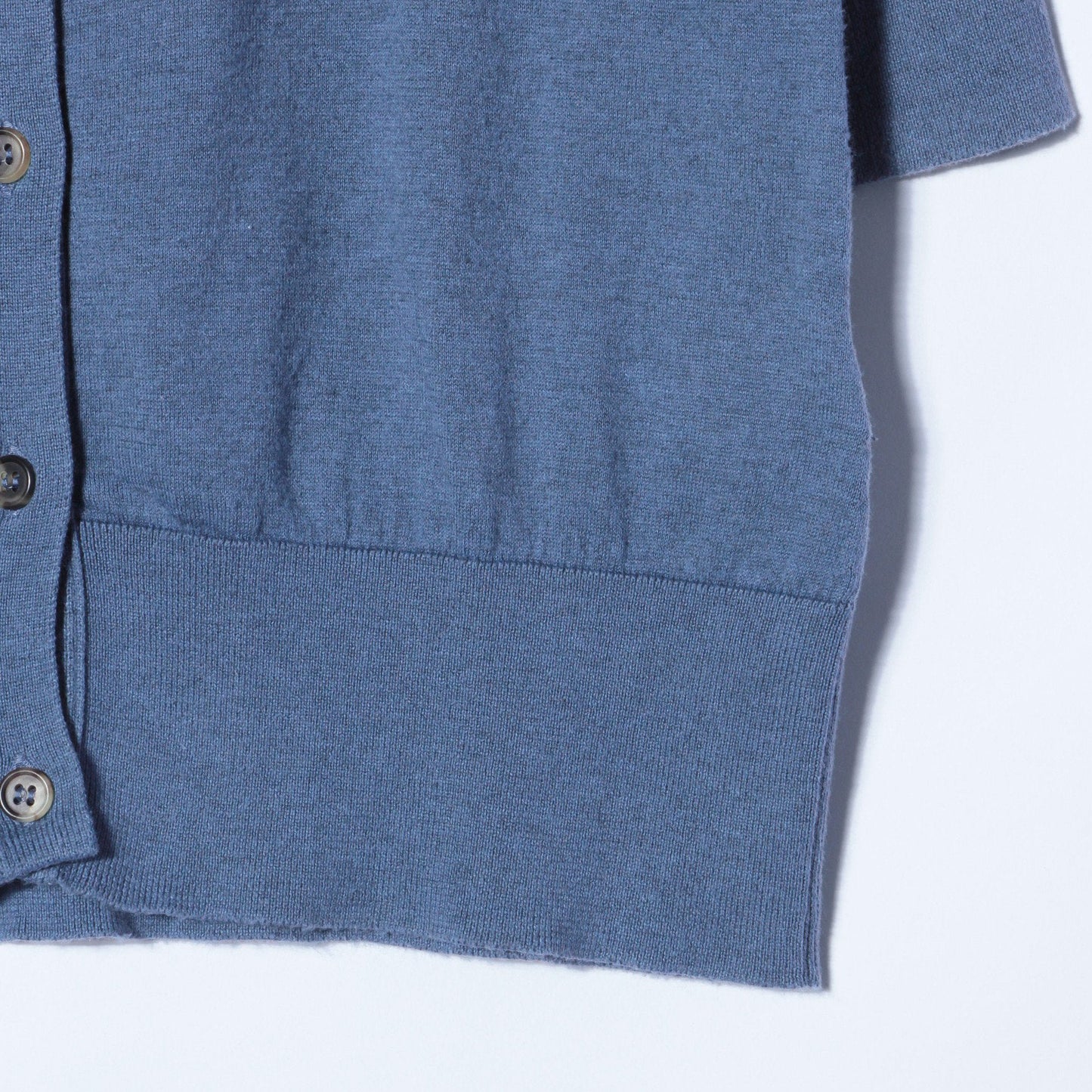 SEA ISLAND COTTON HIGH RIB CARDIGAN KNIT