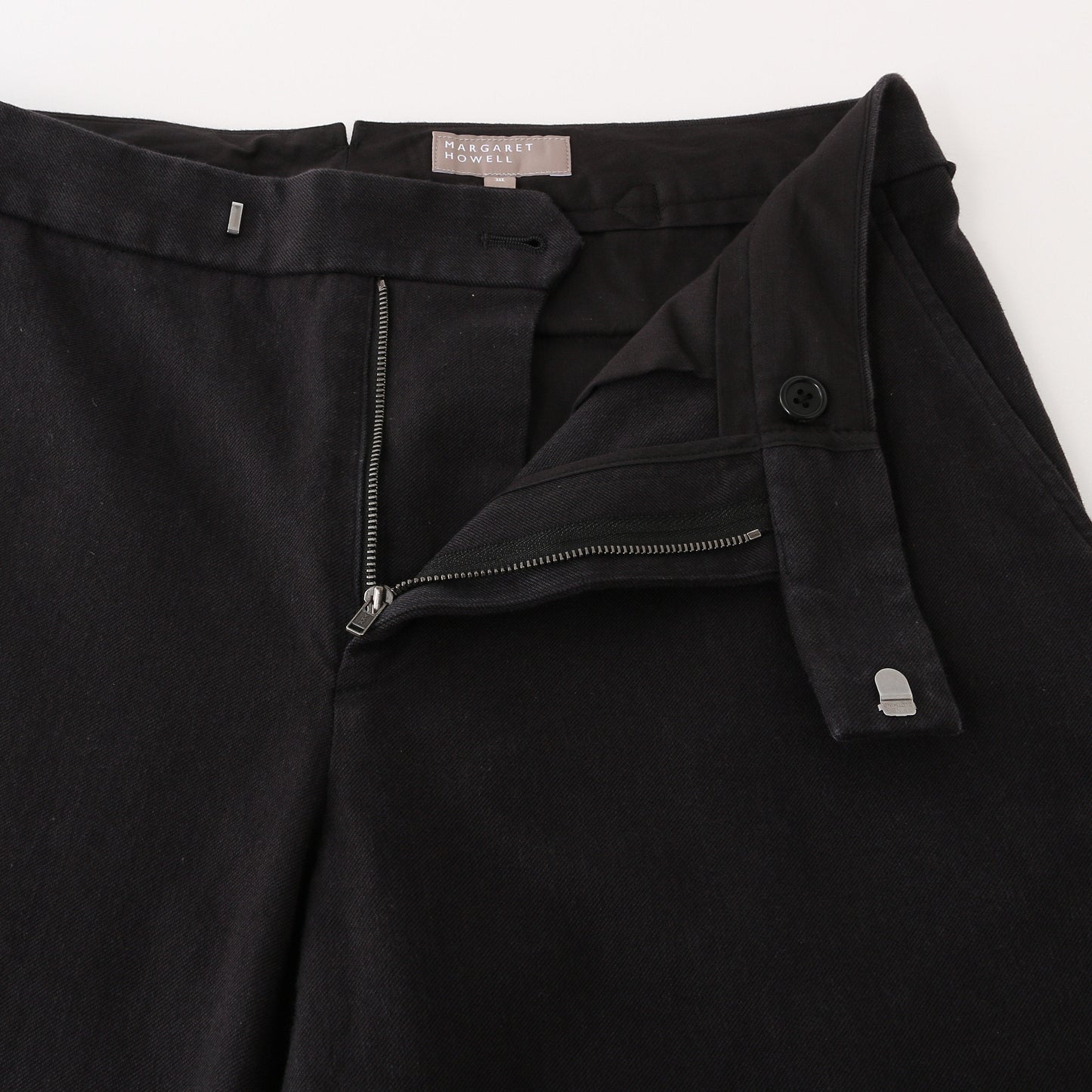 WASHED COTTON TWILL TROUSERS