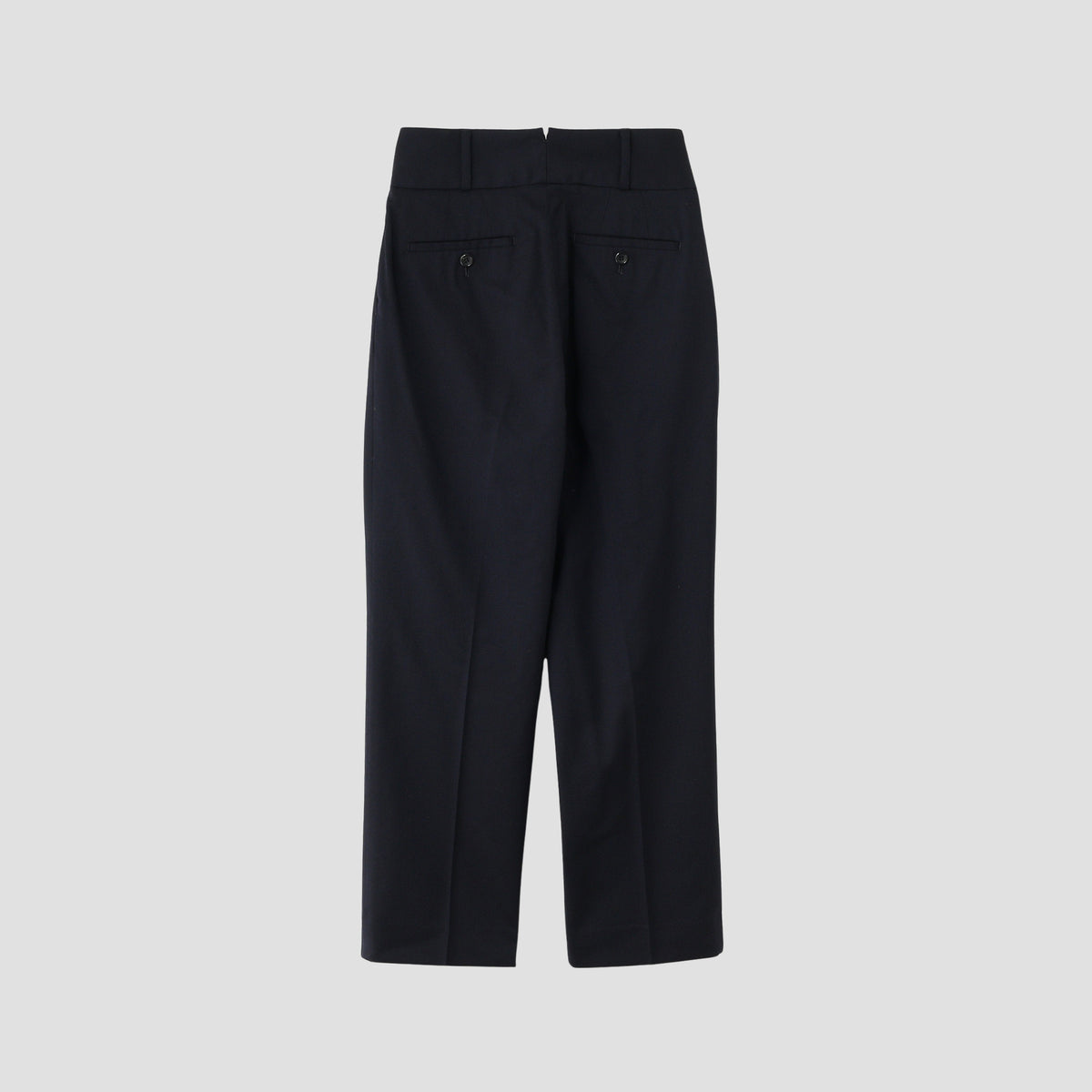 FINE WOOL TWILL TROUSERS