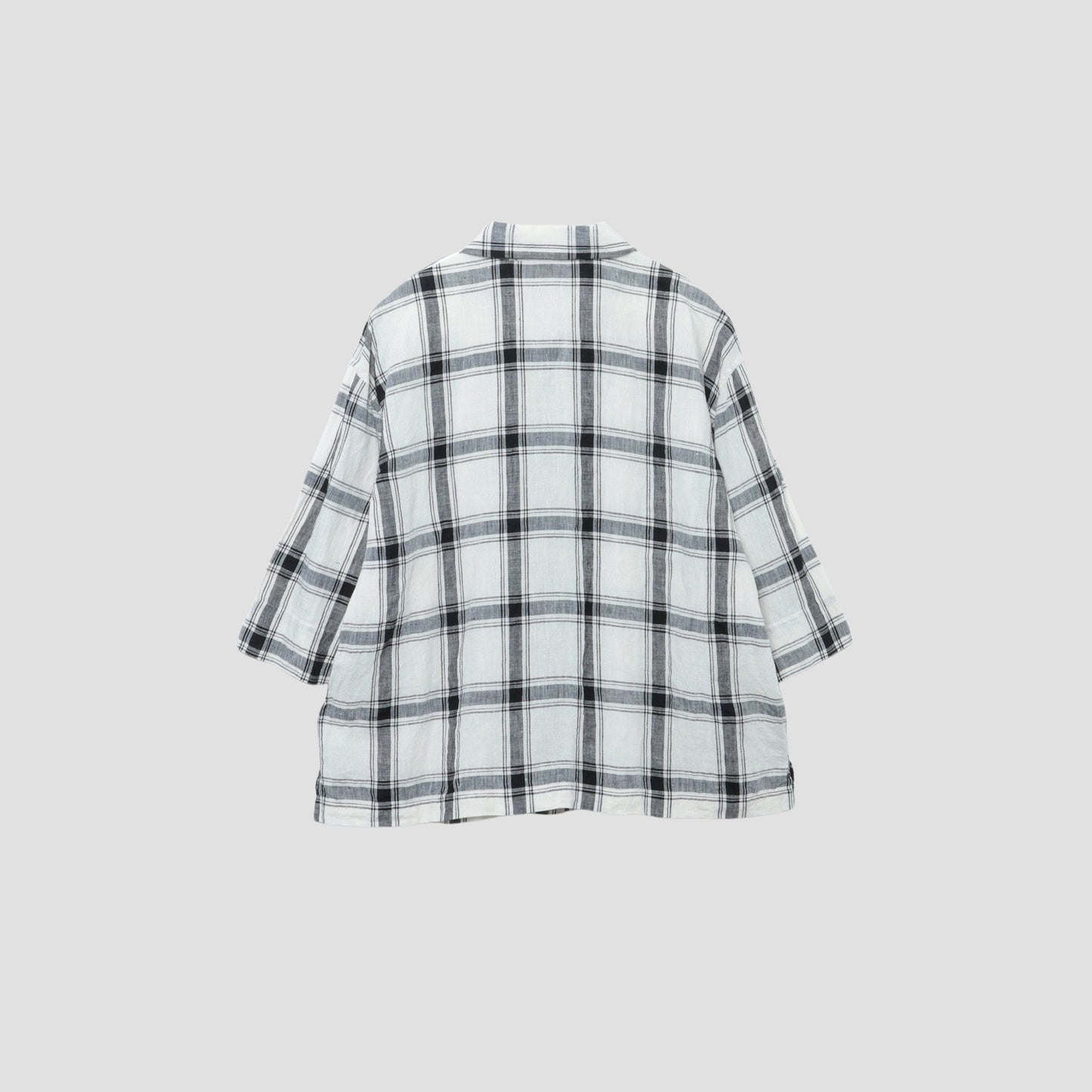 LARGE CHECK LINEN SHIRT