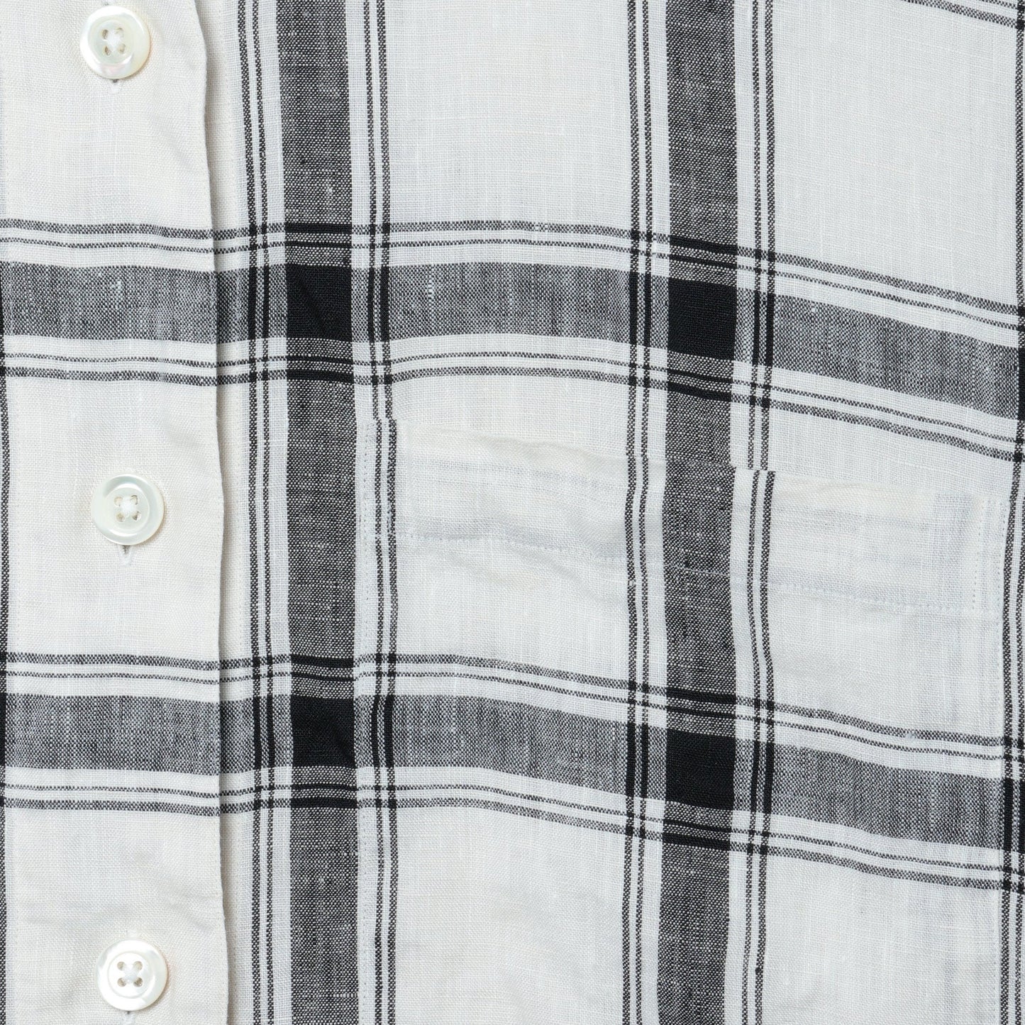 LARGE CHECK LINEN SHIRT