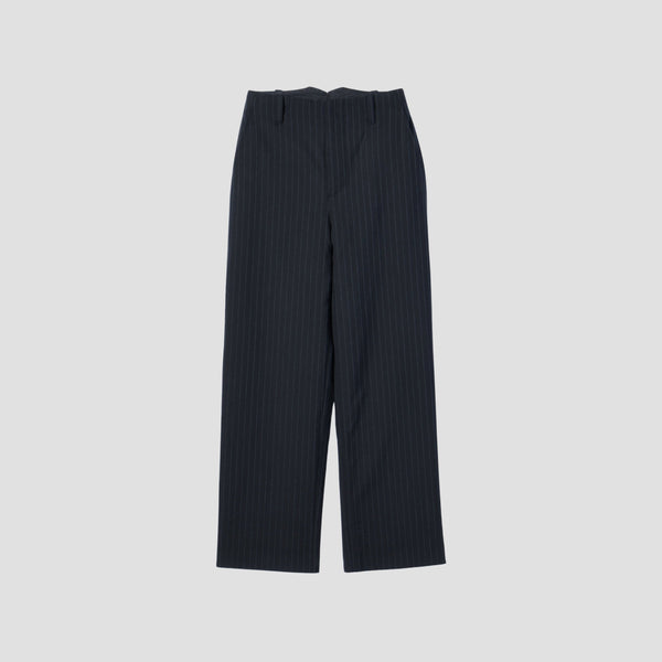 STRIPE WOOL PLAINWEAVE TROUSERS