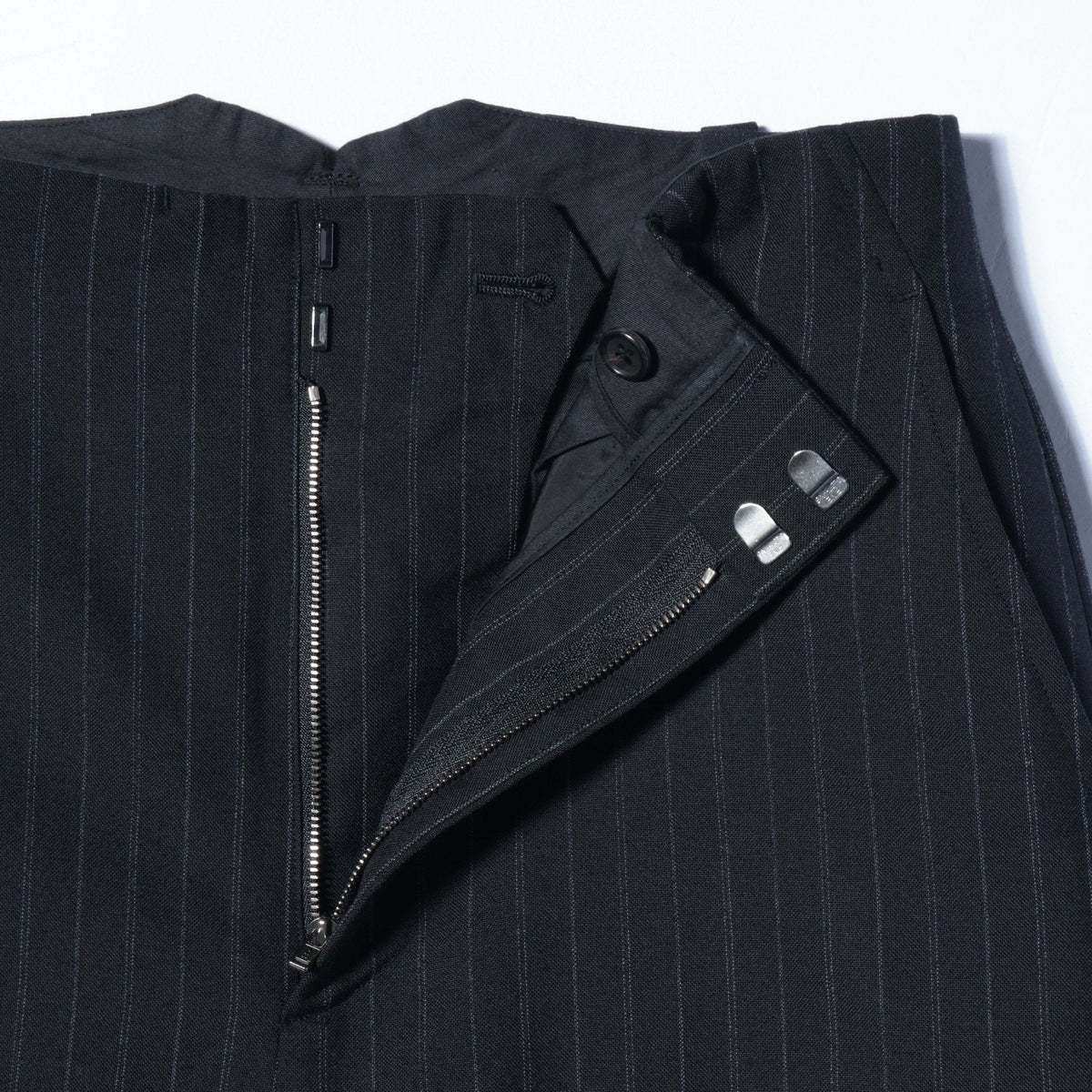 STRIPE WOOL PLAINWEAVE TROUSERS