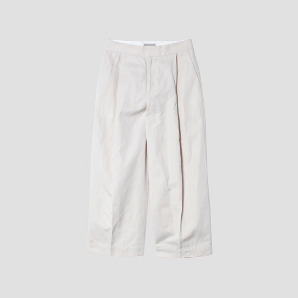 COTTON LINEN TWILL TROUSERS