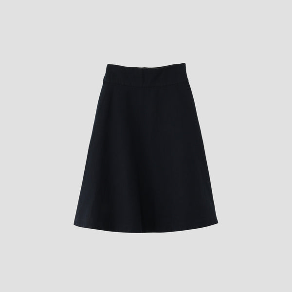 COTTON LINEN TWILL SKIRT