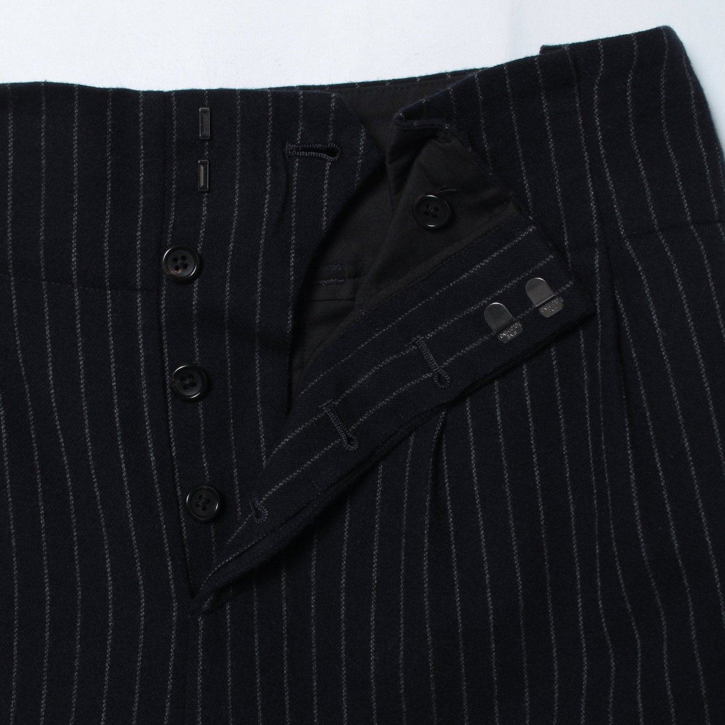 BROKEN STRIPE WOOL TROUSERS