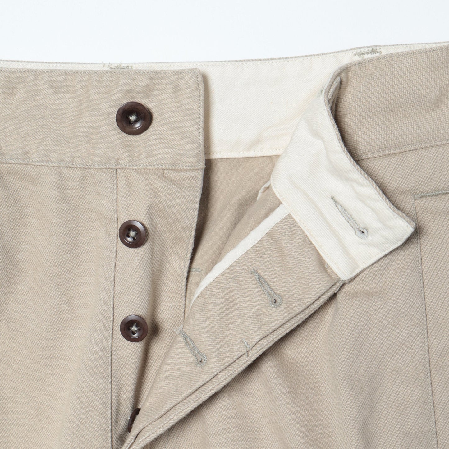 BRUSHED BACK COTTON TWILL TROUSERS