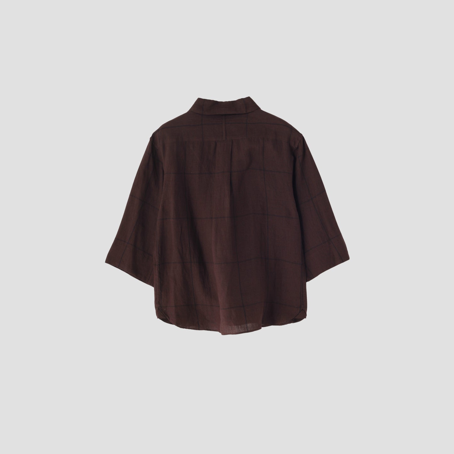 LARGE WINDOWPANE LINEN SHIRT