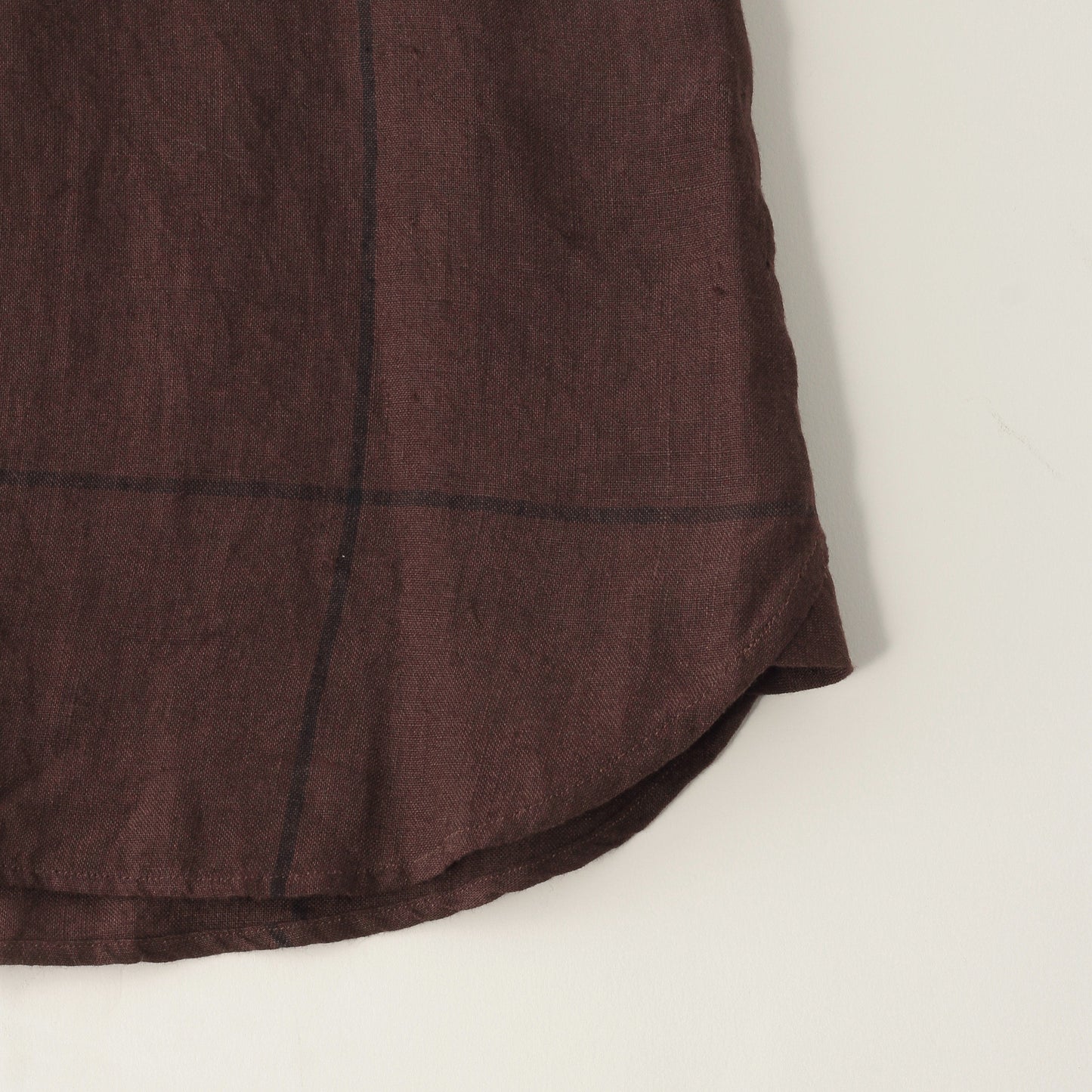 LARGE WINDOWPANE LINEN SHIRT
