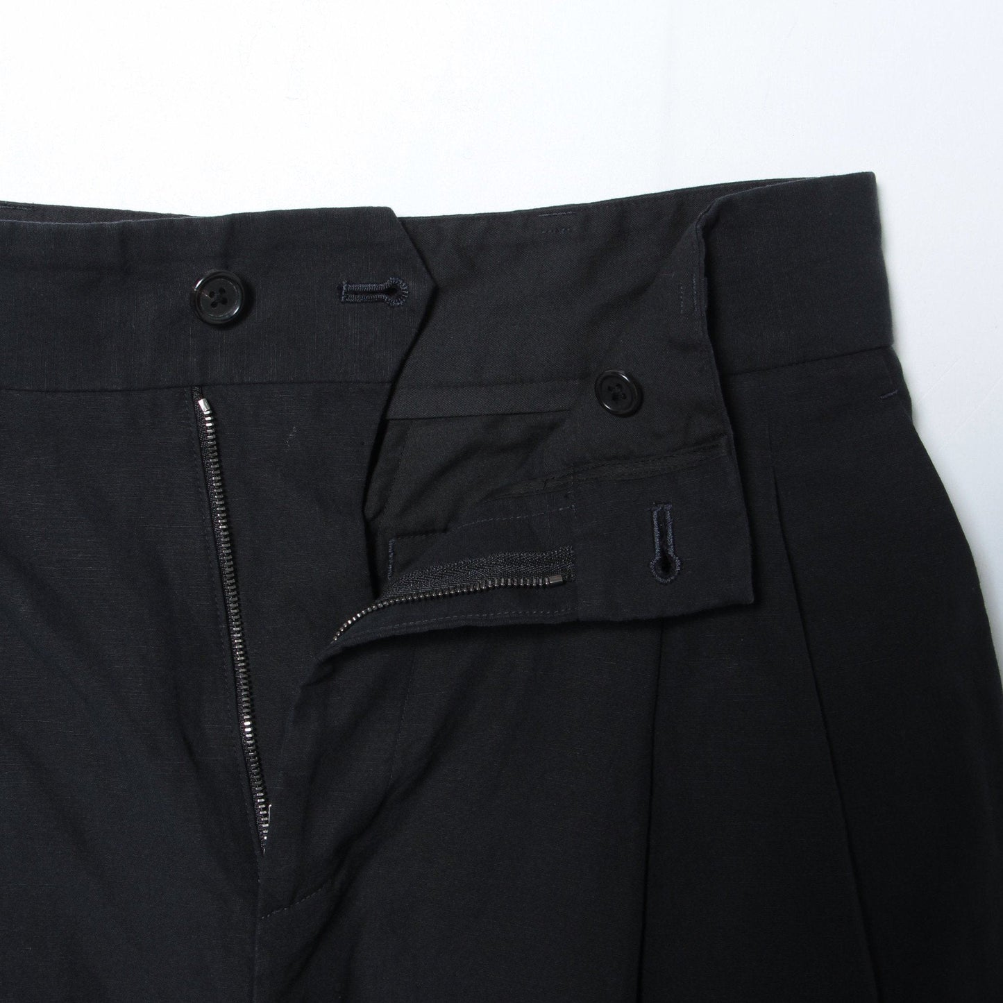 YARN DYE COTTON LINEN TROUSERS