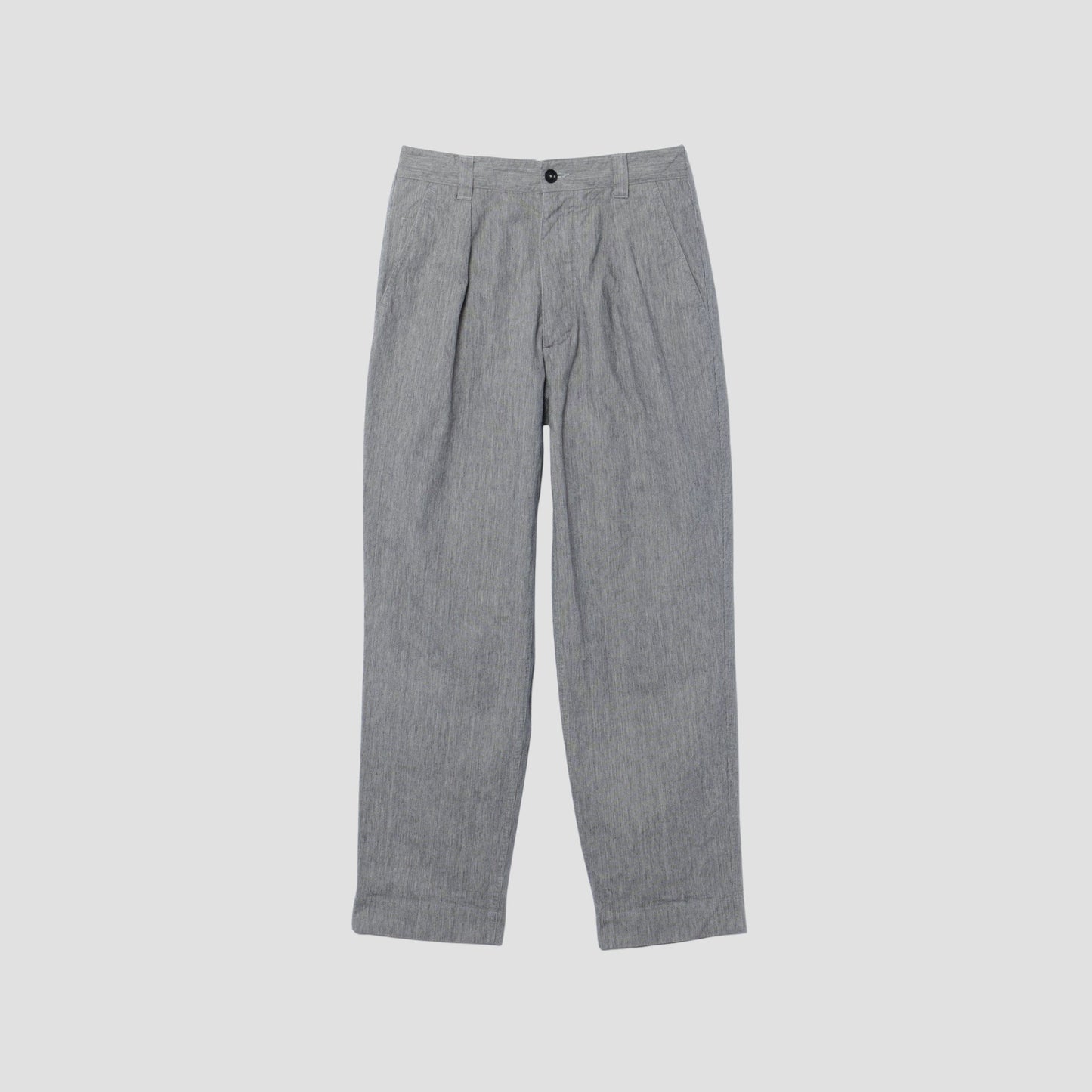 IRREGULAR END ON END COTTON LINEN TROUSERS