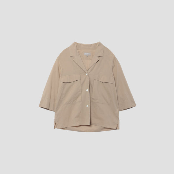 PIECE DYED WASHED COTTON SHIRT