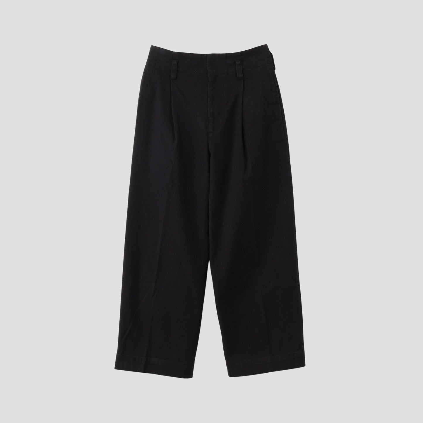 WASHED COTTON TWILL TROUSERS